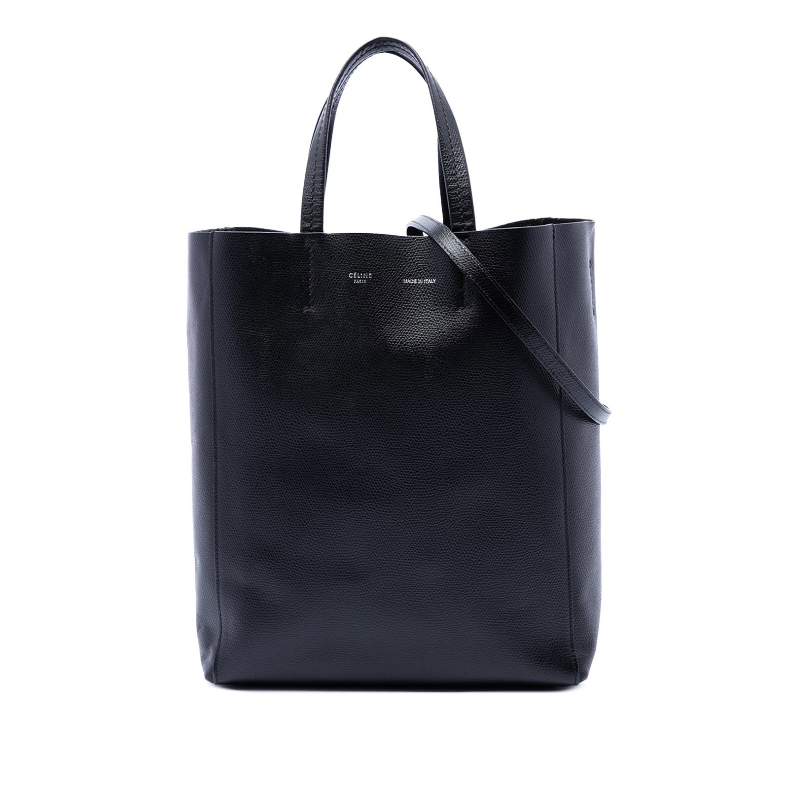 Celine Vertical Cabas black grained calfskin satchel (1 of 7)