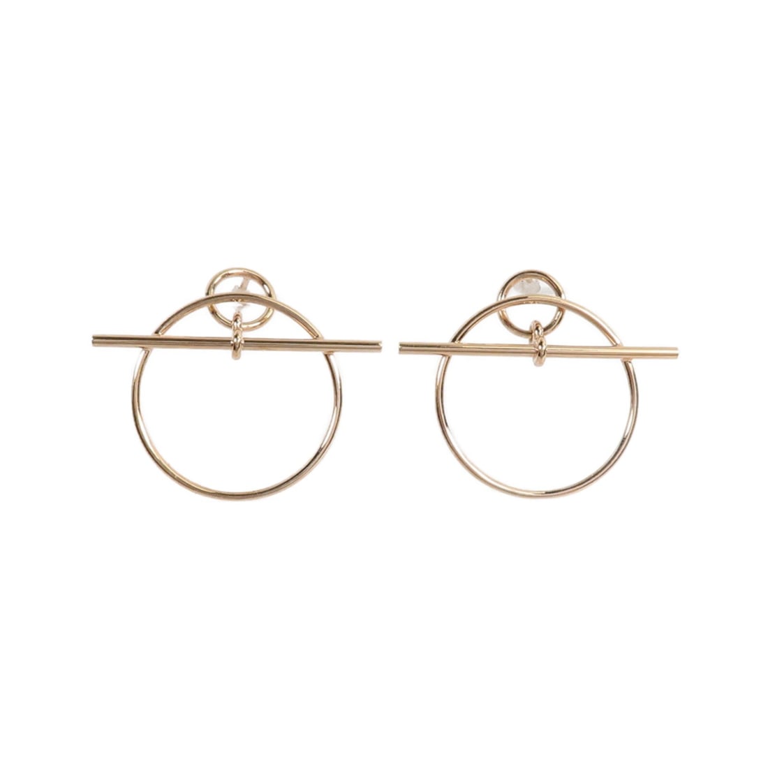 Hermes Loop 18K Rose Gold Earrings with Storage Box (1 of 8)