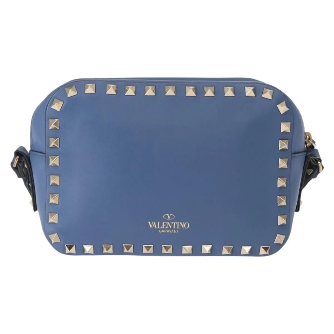 Blue Leather Crossbody Bag Valentino Garavani Rockstud Camera (1 of 18)