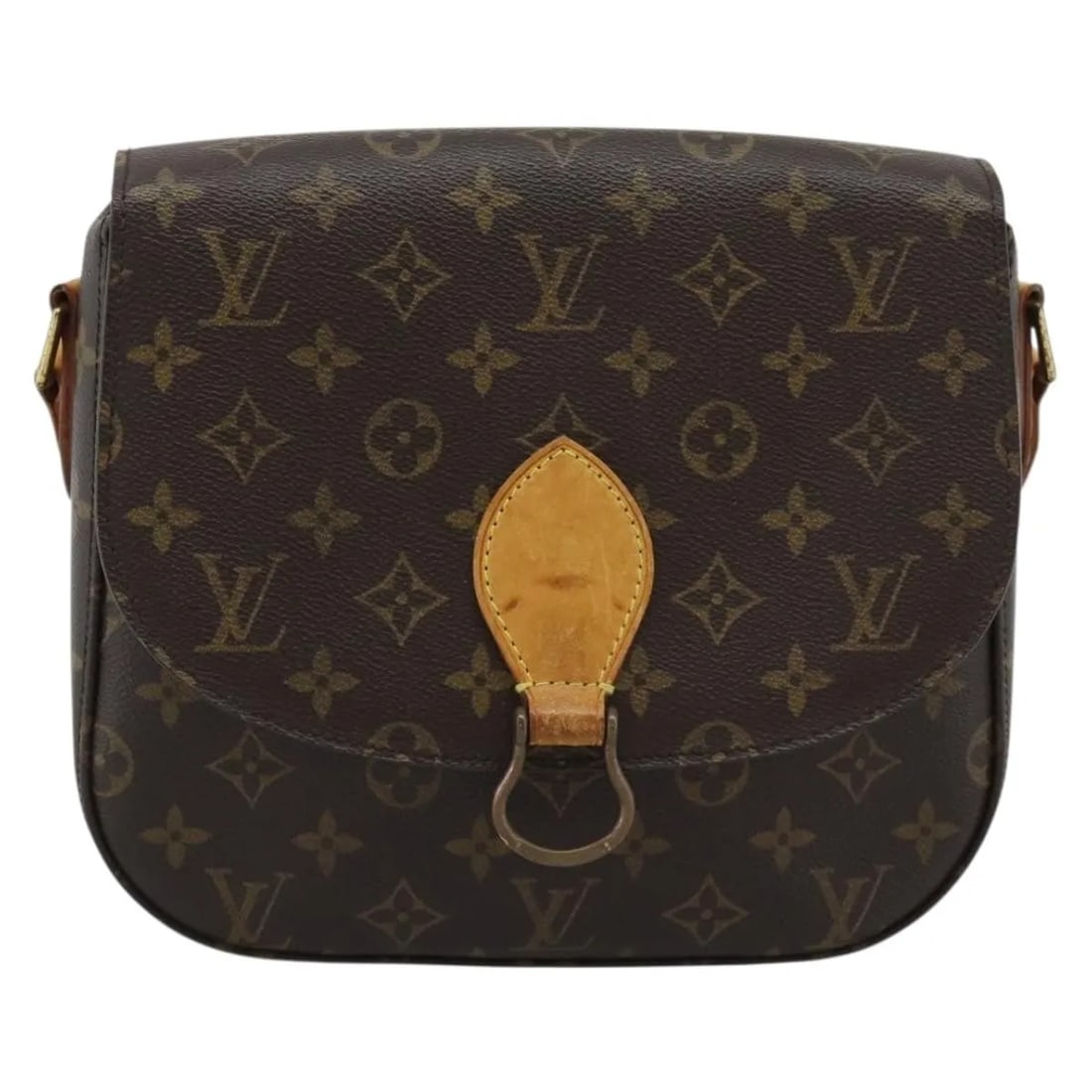 Louis Vuitton Saint Cloud unisex brown canvas shoulder bag: Louis Vuitton Saint Cloud unisex brown canvas shoulder bag Louis Vuitton Saint Cloud canvas bag in brown, designed as a unisex piece and made in France. The bag is presented in fair condition with lig