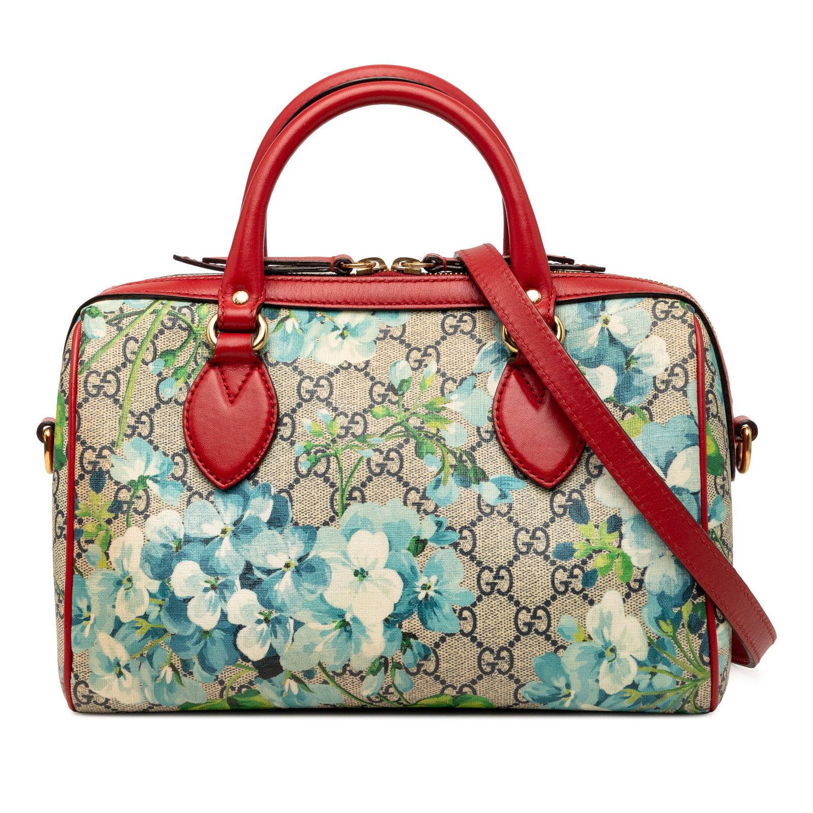 Gucci GG Supreme Blooms Small Satchel Beige: Gucci GG Supreme Blooms Small Satchel Beige Gucci Small GG Supreme Blooms Satchel with a printed coated canvas body and leather trim. This satchel features rolled leather handles, a detachable flat le