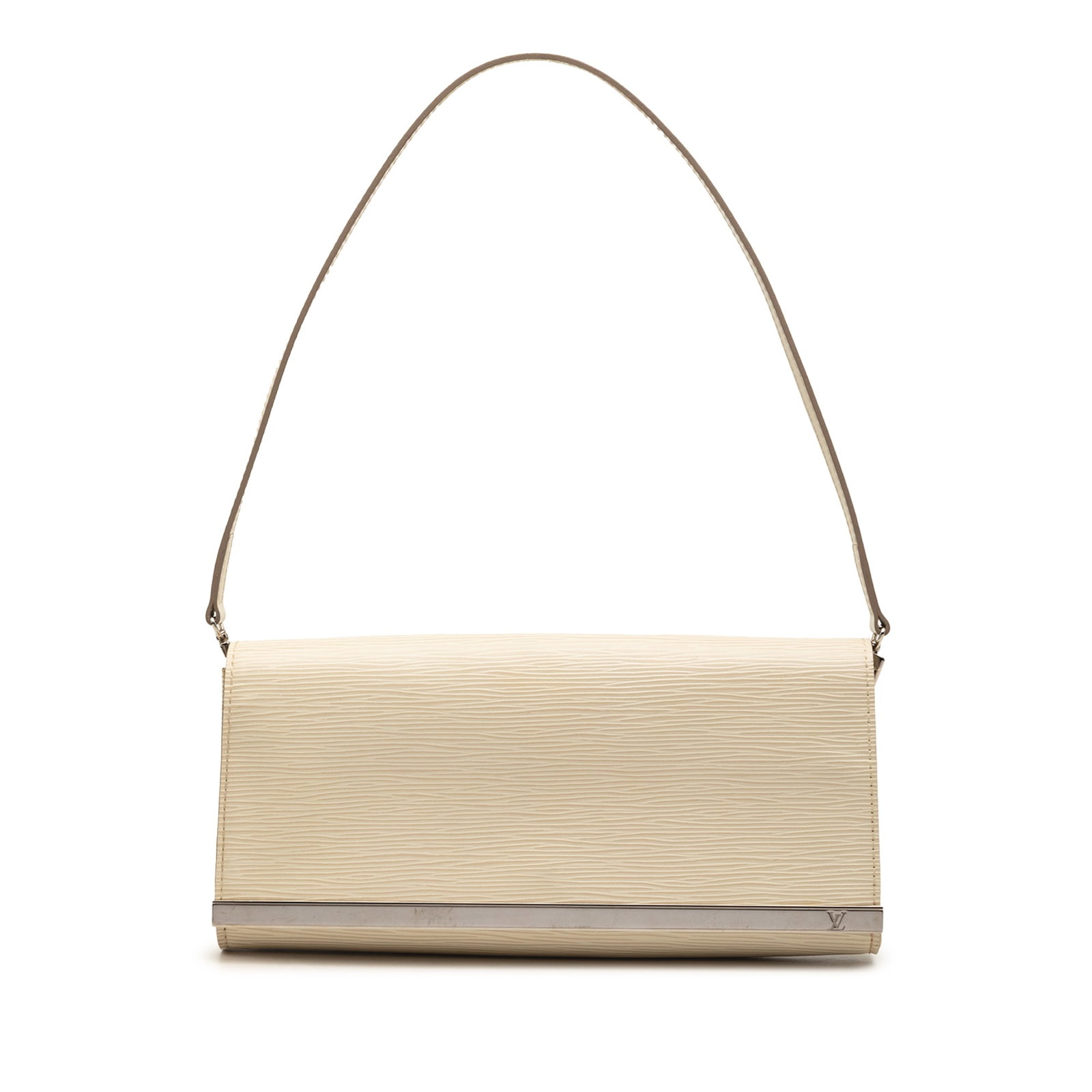 Louis Vuitton Sevigne Epi Leather Clutch Bag: Louis Vuitton Sevigne Epi Leather Clutch Bag This Louis Vuitton Epi Sevigne Clutch features a brown epi leather body with a detachable flat leather strap. The design includes a front flap with magneti