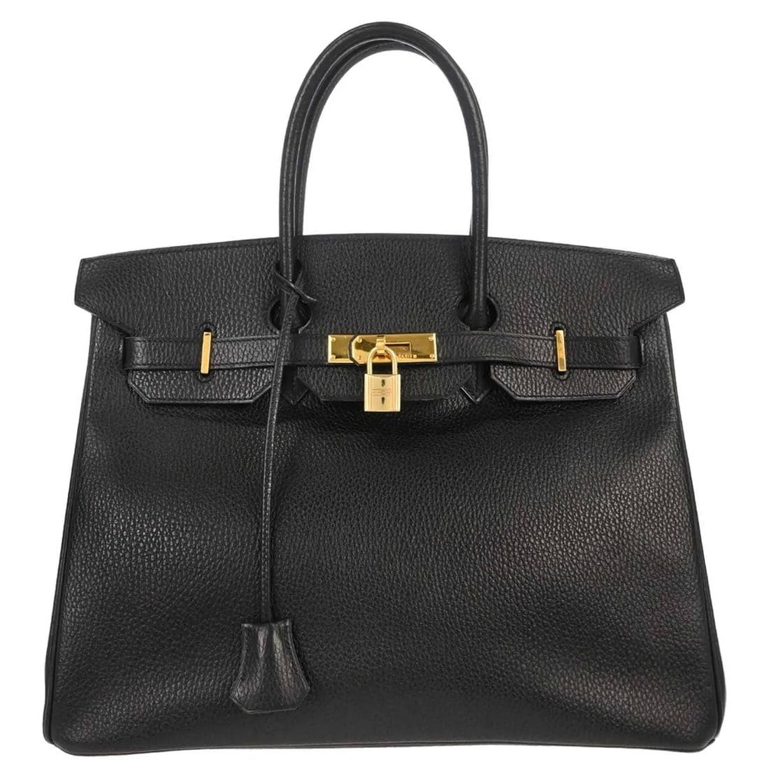 Hermes Birkin 35 Black Leather Gold Hardware: Hermes Birkin 35 Black Leather Gold Hardware This Hermes Birkin handbag is crafted from black Ardennes leather and features gold hardware. Designed for women, it offers a classic and sophisticated loo