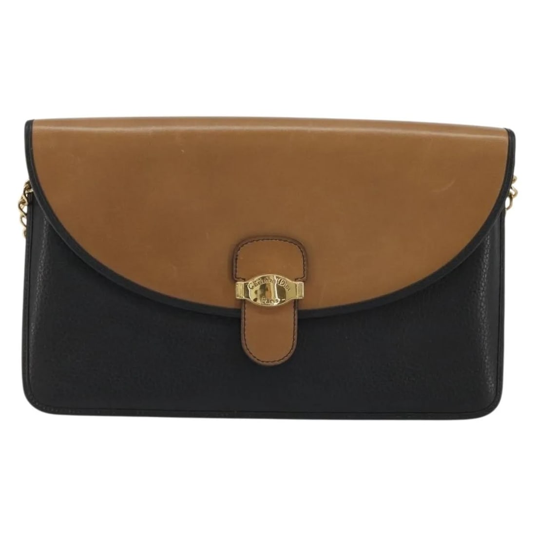 Christian Dior Flap Shoulder Bag Black Leather: Christian Dior Flap Shoulder Bag Black Leather Christian Dior Flap Shoulder bag for women in black leather. Made in France, this vintage piece is described as being in good condition with honest wear.