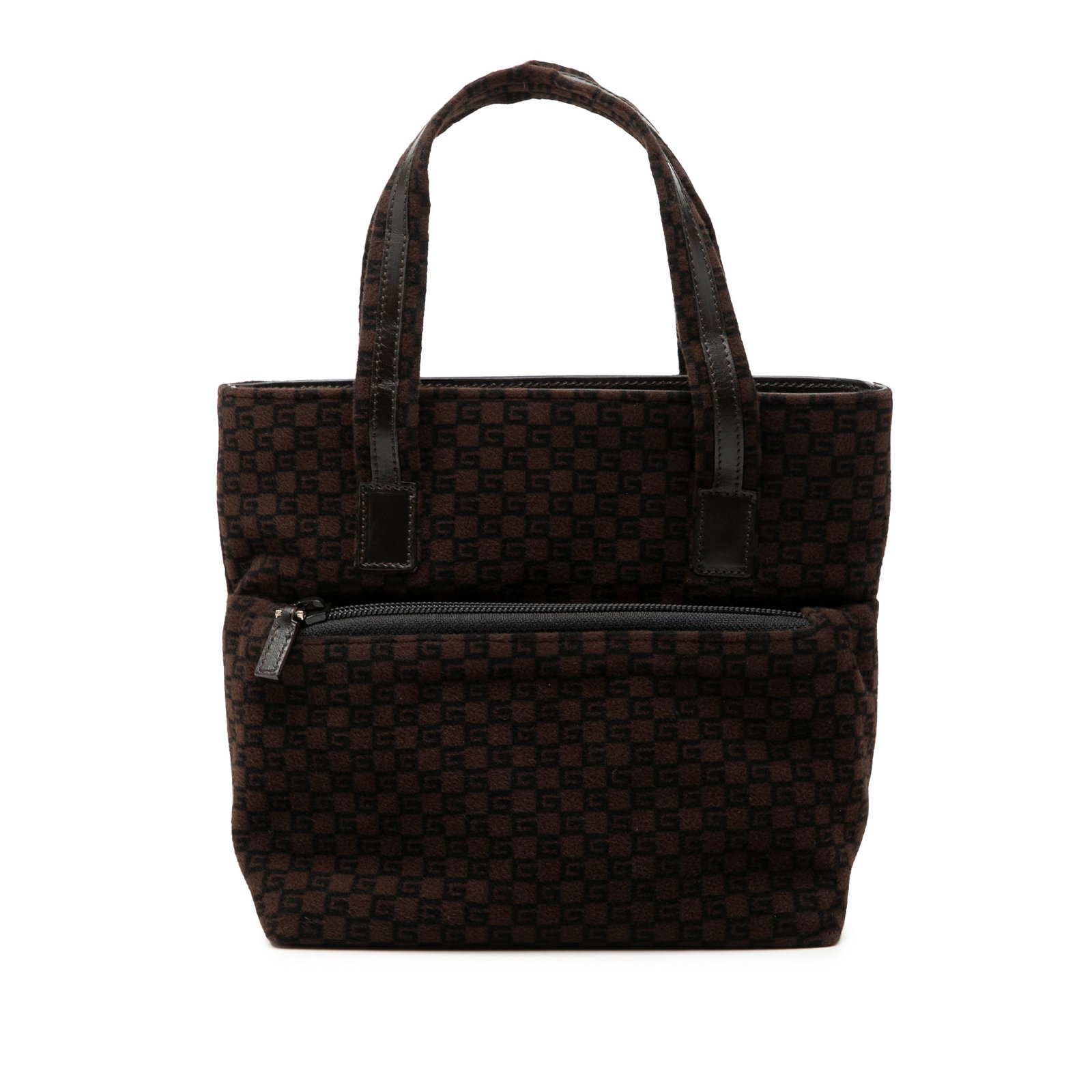Gucci Jacquard Square G Fabric Tote Bag Brown (1 of 7)