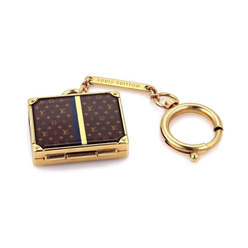 Louis Vuitton Alzer Monogram Trunk Charm Key Ring Mirror (1 of 5)