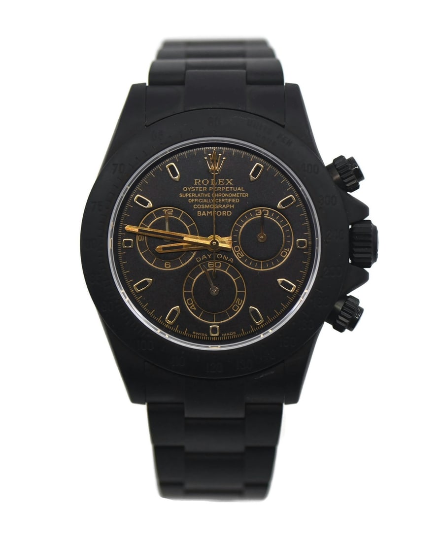 Rolex Daytona Bamford ADLC 116520 men's black steel wristwatch (1 of 6)