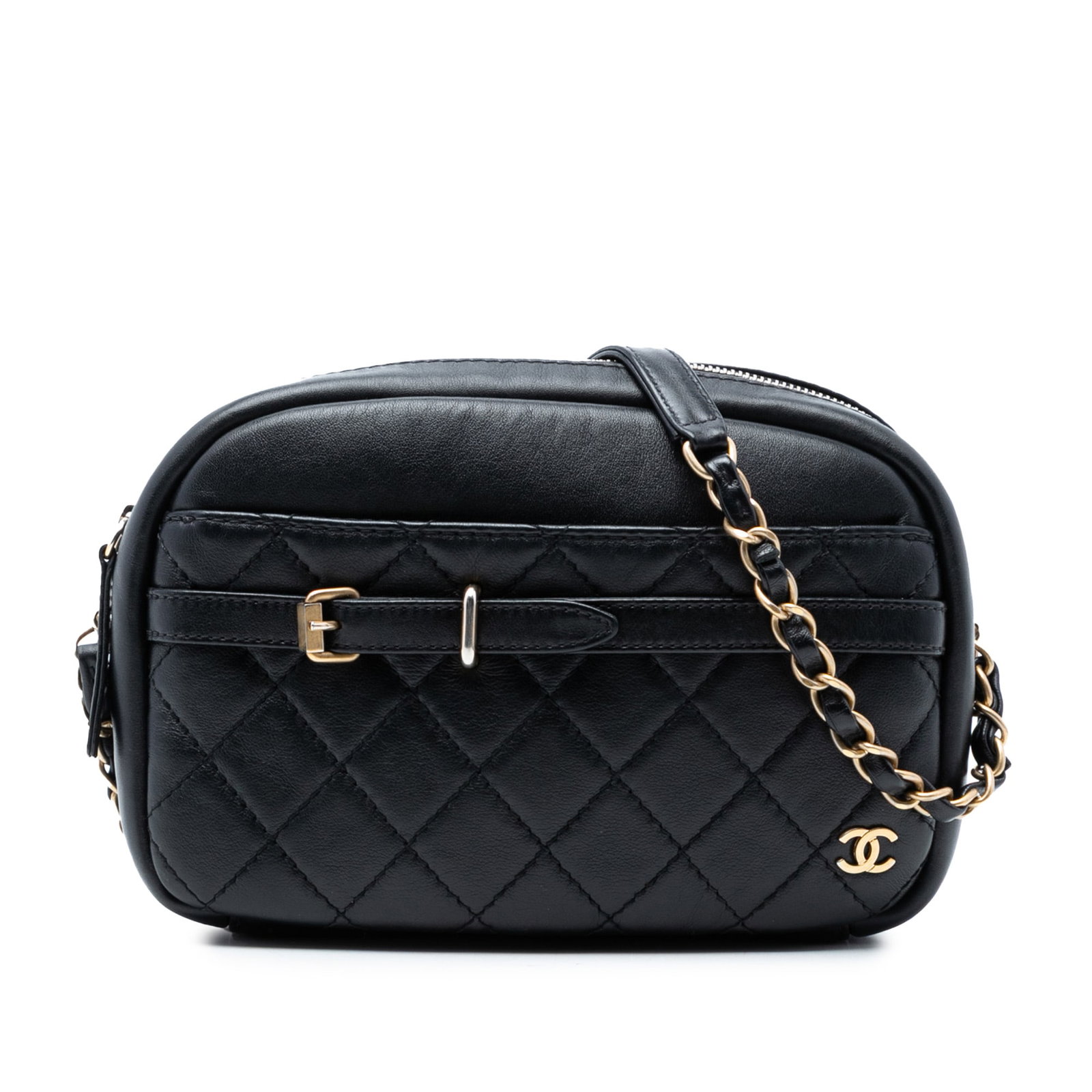 Chanel quilted lambskin camera bag with buckle detail (1 of 8)