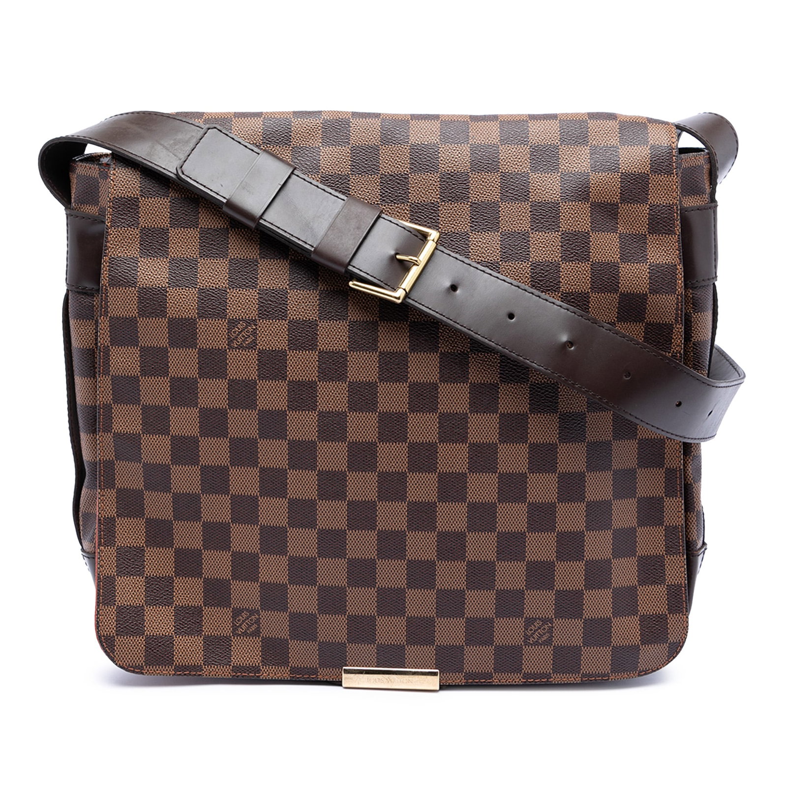 Louis Vuitton Damier Ebene Abbesses Brown Fabric Bag: Louis Vuitton Damier Ebene Abbesses Brown Fabric Bag The Louis Vuitton Damier Ebene Abbesses is crafted with the iconic Damier canvas, complemented by leather trim and a practical adjustable flat stra