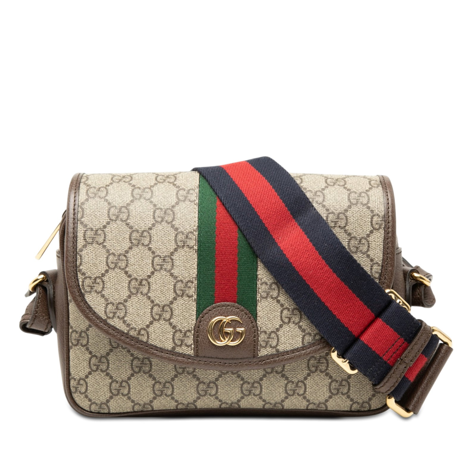 Gucci Ophidia GG Supreme Crossbody Bag Beige Web Stripe: Gucci Ophidia GG Supreme Crossbody Bag Beige Web Stripe Gucci GG Supreme Web Ophidia crossbody bag in beige, made in Italy. It features a coated canvas body with web detail and leather trim, an adjust