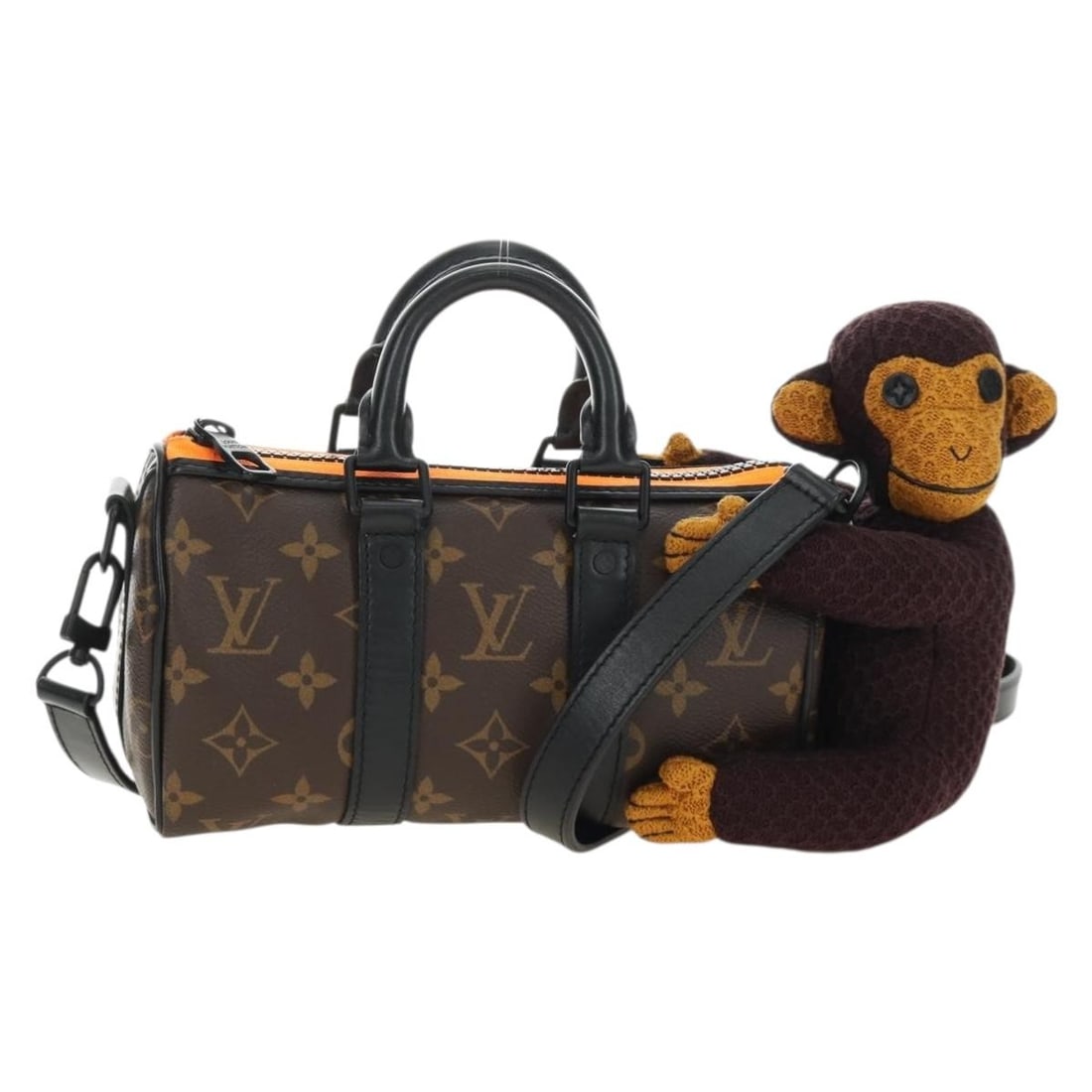 Louis Vuitton Keepall XS Monkey Puppet Shoulder Bag Monogram Canvas M80118: Louis Vuitton Keepall XS Monkey Puppet Shoulder Bag Monogram Canvas M80118 This Louis Vuitton Keepall XS bag features the Monogram Canvas in a shoulder bag style. It was made in France and comes with 