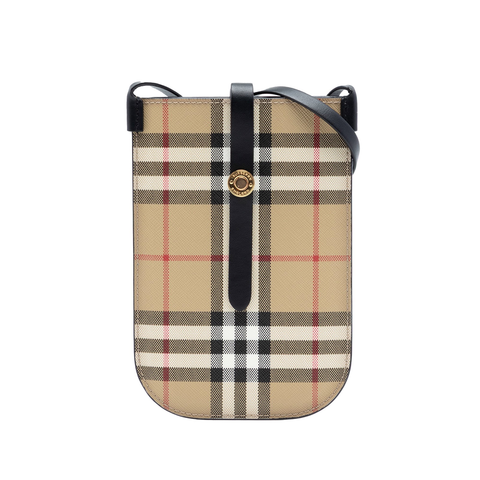 Burberry Anne House Check Phone Holder Crossbody Bag: Burberry Anne House Check Phone Holder Crossbody Bag This Burberry House Check Anne Phone Holder Crossbody features the iconic house check coated canvas with leather trim. It is designed with a flat s