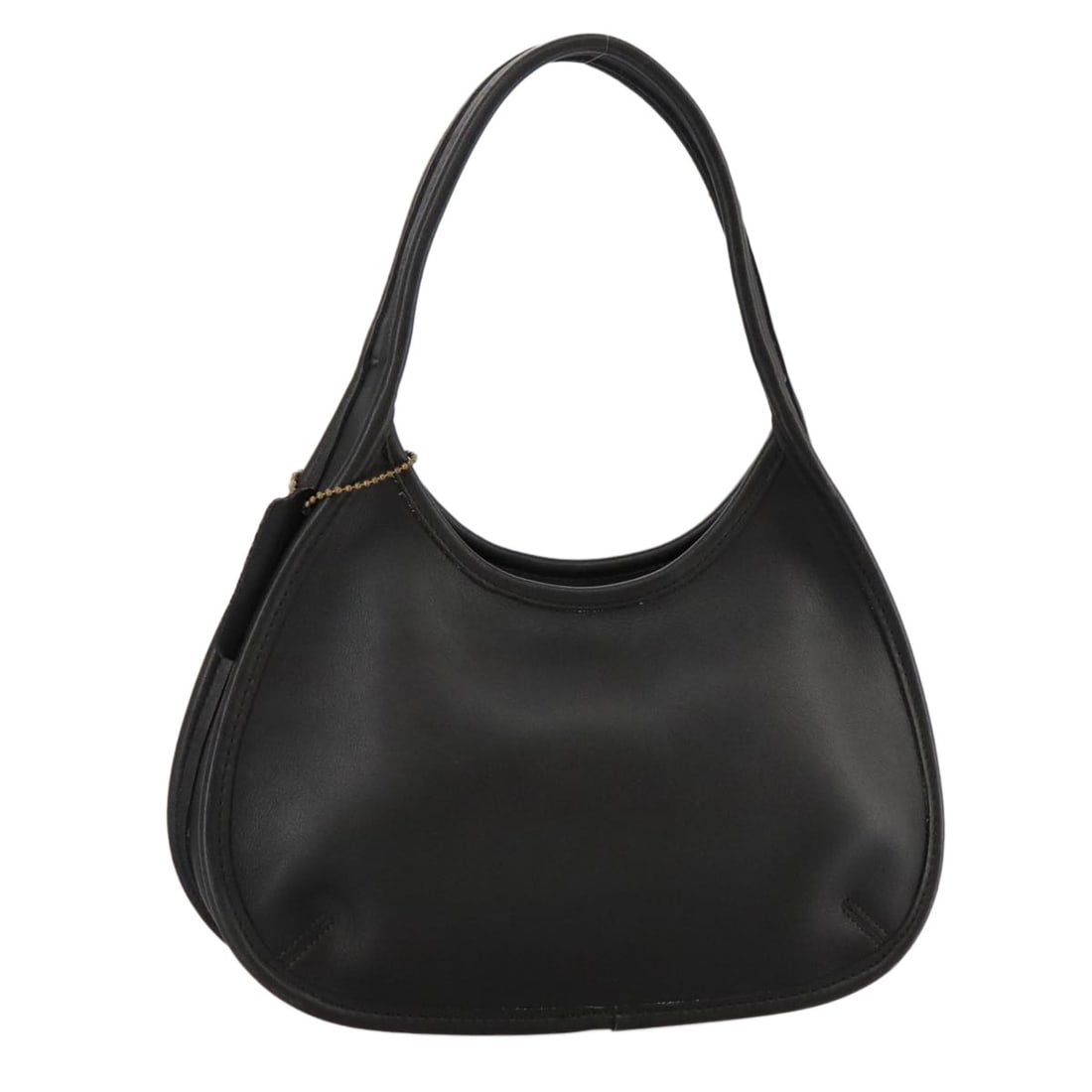 Coach Black Leather Hand Bag Gold Tone Womens: Coach Black Leather Hand Bag Gold Tone Womens This Coach hand bag is made of leather in black and gold, with a compact structured size and a handle drop of 6.7 inches (17 cm). It is offered in very go