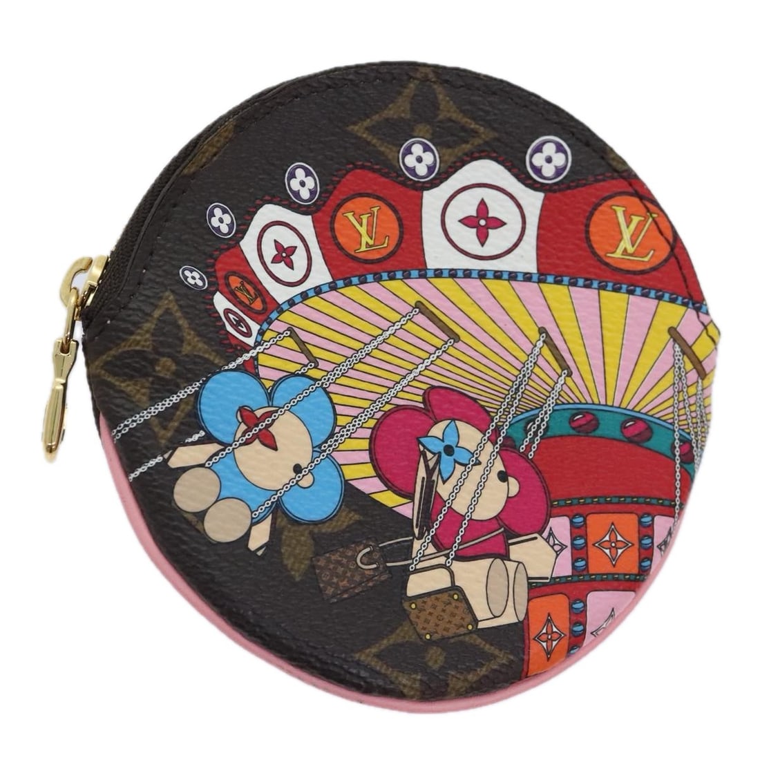 Louis Vuitton M69757 Vivienne Monogram Canvas Coin Purse with Box Dust Bag: Louis Vuitton M69757 Vivienne Monogram Canvas Coin Purse with Box Dust Bag A Louis Vuitton Monogram Vivienne Porte Monnaie round coin purse in Monogram Canvas. It features a compact round style and co