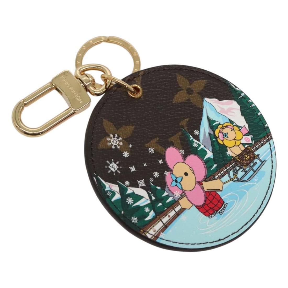 Louis Vuitton M82633 Vivienne Illustre Monogram Metal Key Holder Charm: Louis Vuitton M82633 Vivienne Illustre Monogram Metal Key Holder Charm Louis Vuitton Monogram Vivienne Key Holder Illustre Charm in gold-tone metal. This charm measures approximately W8 cm x H13 cm an