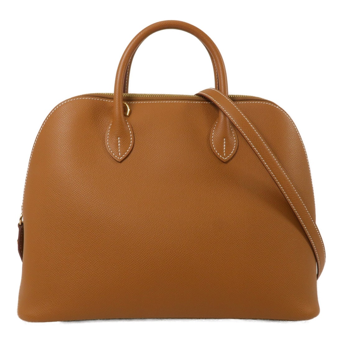 Hermes Bolide 1923-30 Epsom Calfskin 2Way Shoulder Bag Gold: Hermes Bolide 1923-30 Epsom Calfskin 2Way Shoulder Bag Gold Hermes Bolide 1923-30 2Way Shoulder Bag in gold Epsom and calfskin (cowhide), made in France. It features a gold frame color and comes with 