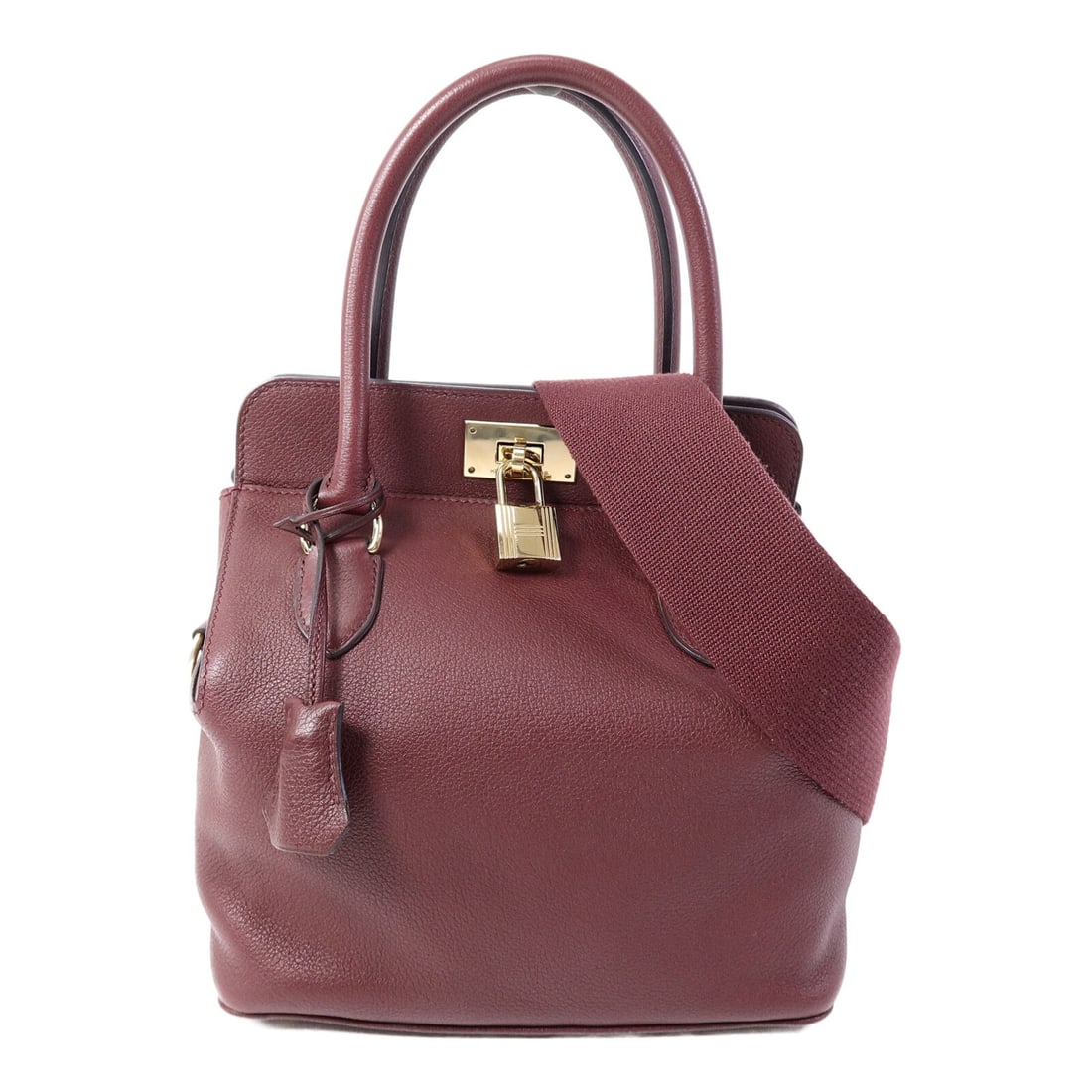 Hermes Tool Box 20 Evercolor Calfskin 2 Way Shoulder Bag Rouge H GHW: Hermes Tool Box 20 Evercolor Calfskin 2 Way Shoulder Bag Rouge H GHW Hermes Tool Box 20 2-way shoulder bag in Evercolor leather and calfskin (cowhide), presented in Rouge H and red tones. It features 