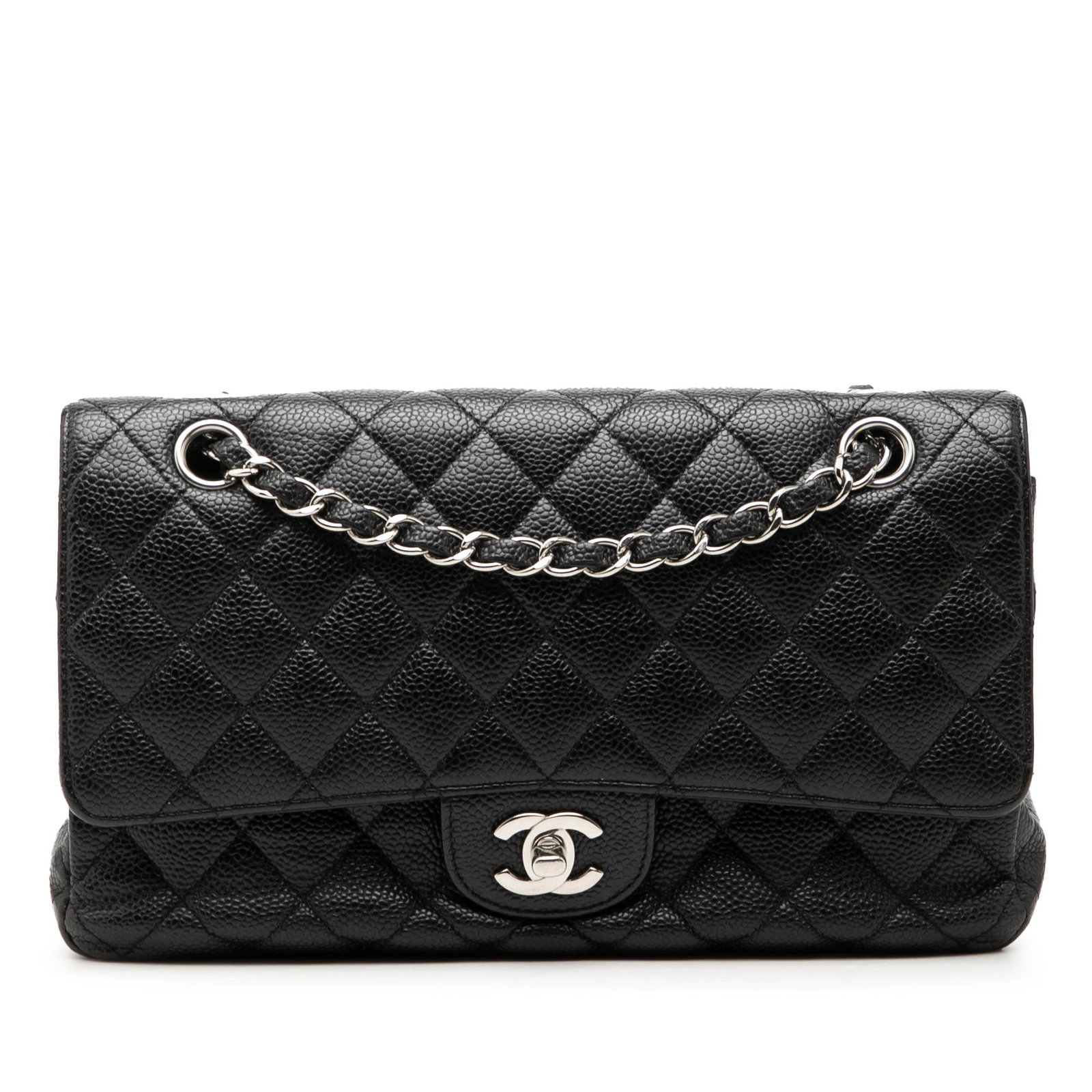 Chanel caviar leather double flap shoulder bag (1 of 7)