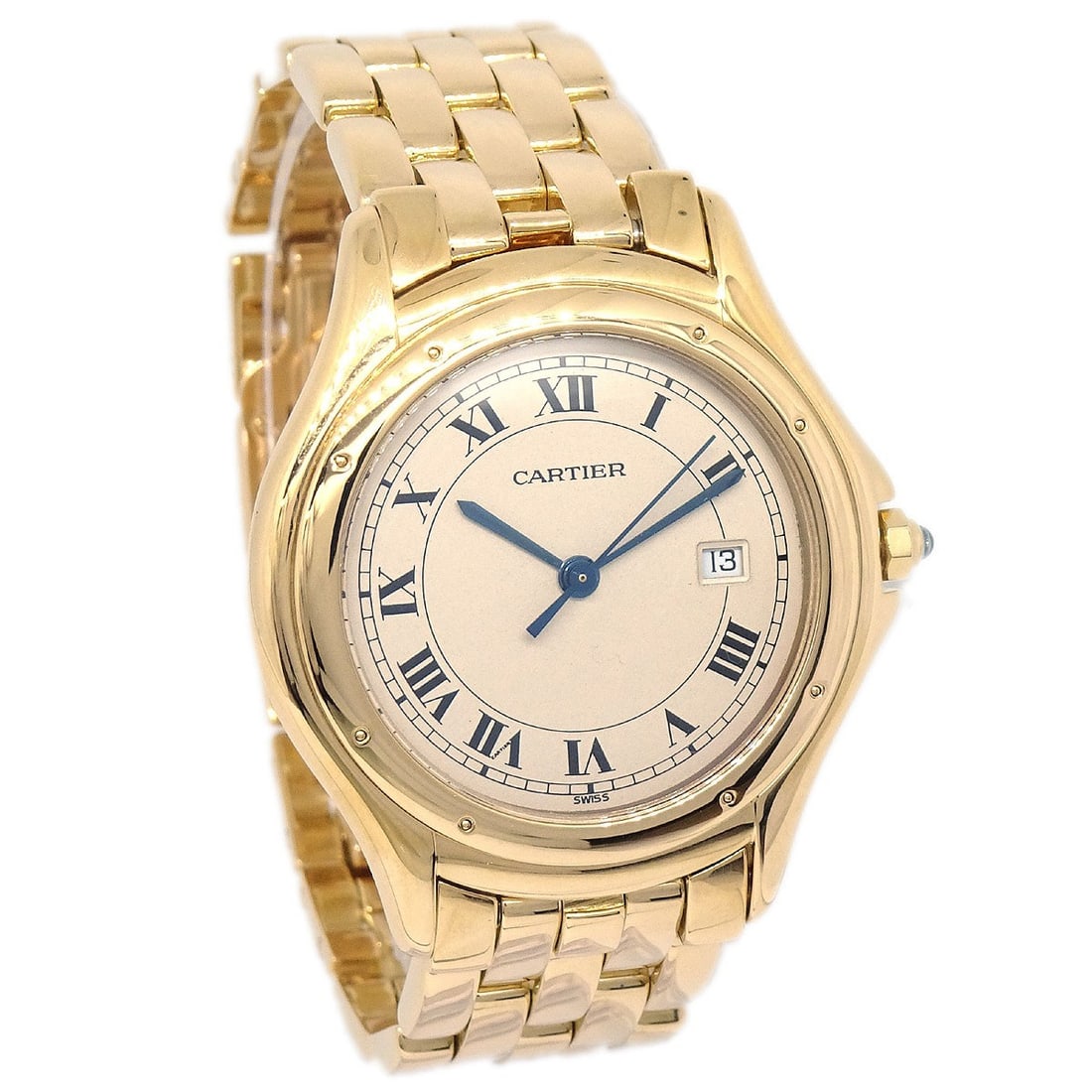Cartier Cougar LM Ref 887904 18KYG Quartz Wristwatch (1 of 10)