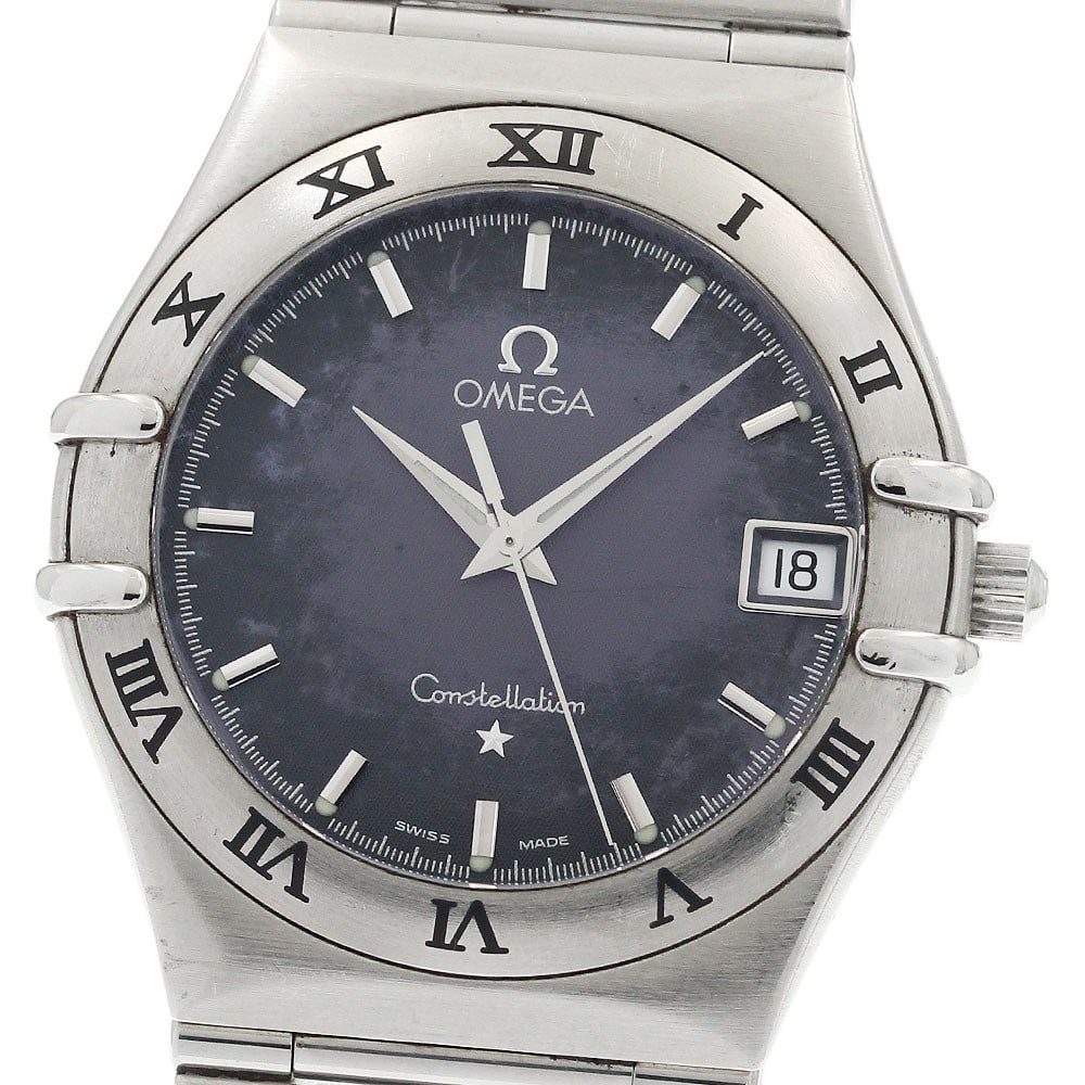 OMEGA Constellation 1512.40 Quartz Date Men's Wristwatch: OMEGA Constellation 1512.40 Quartz Date Men's Wristwatch This OMEGA Constellation Date Quartz men's wristwatch features a stainless steel case and bracelet with a gray dial. The watch is powered by a 