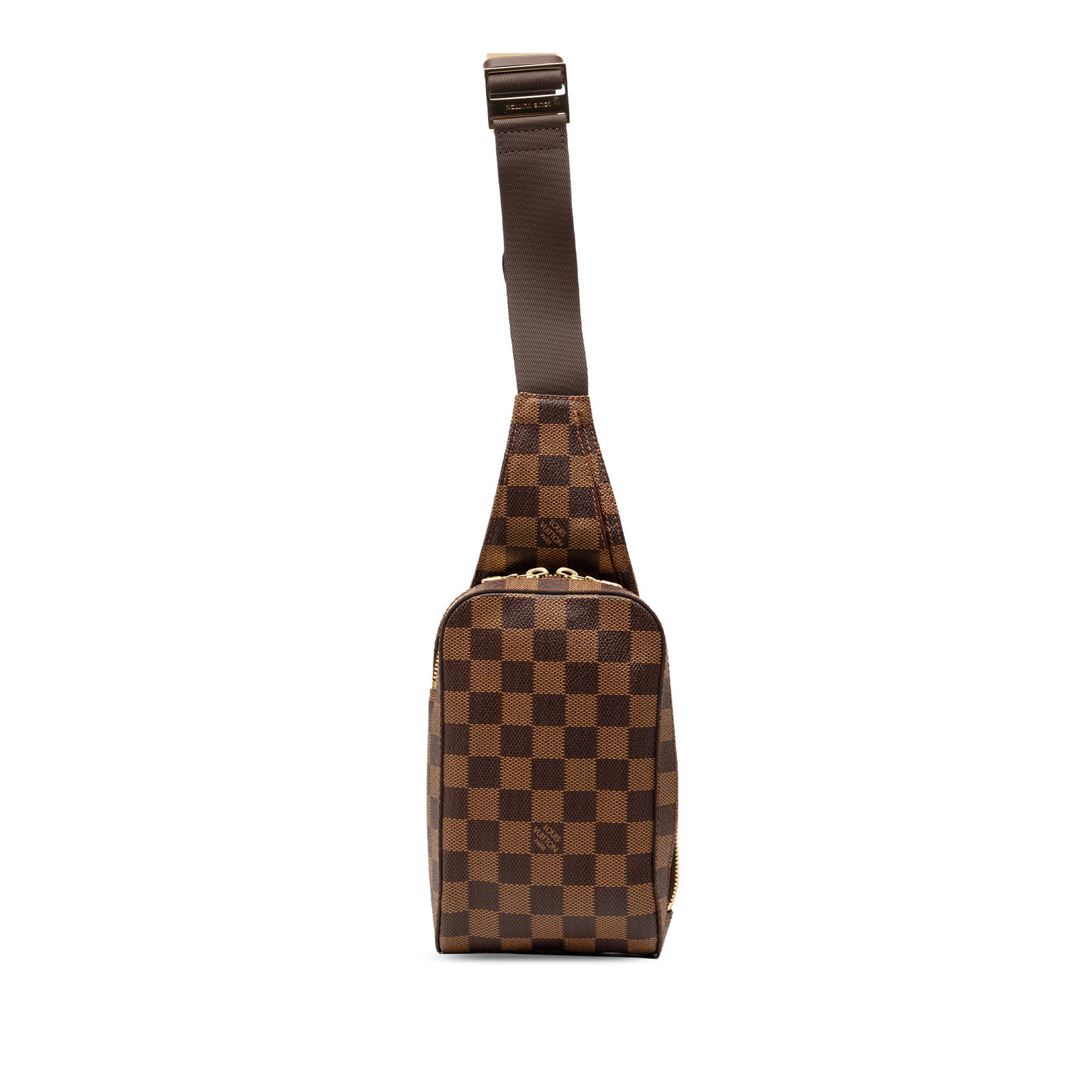 Louis Vuitton Geronimos Damier Ebene crossbody bag: Louis Vuitton Geronimos Damier Ebene crossbody bag This Louis Vuitton Damier Ebene Geronimos bag features the iconic damier ebene canvas, an adjustable flat strap for versatile wear, a top zip closure