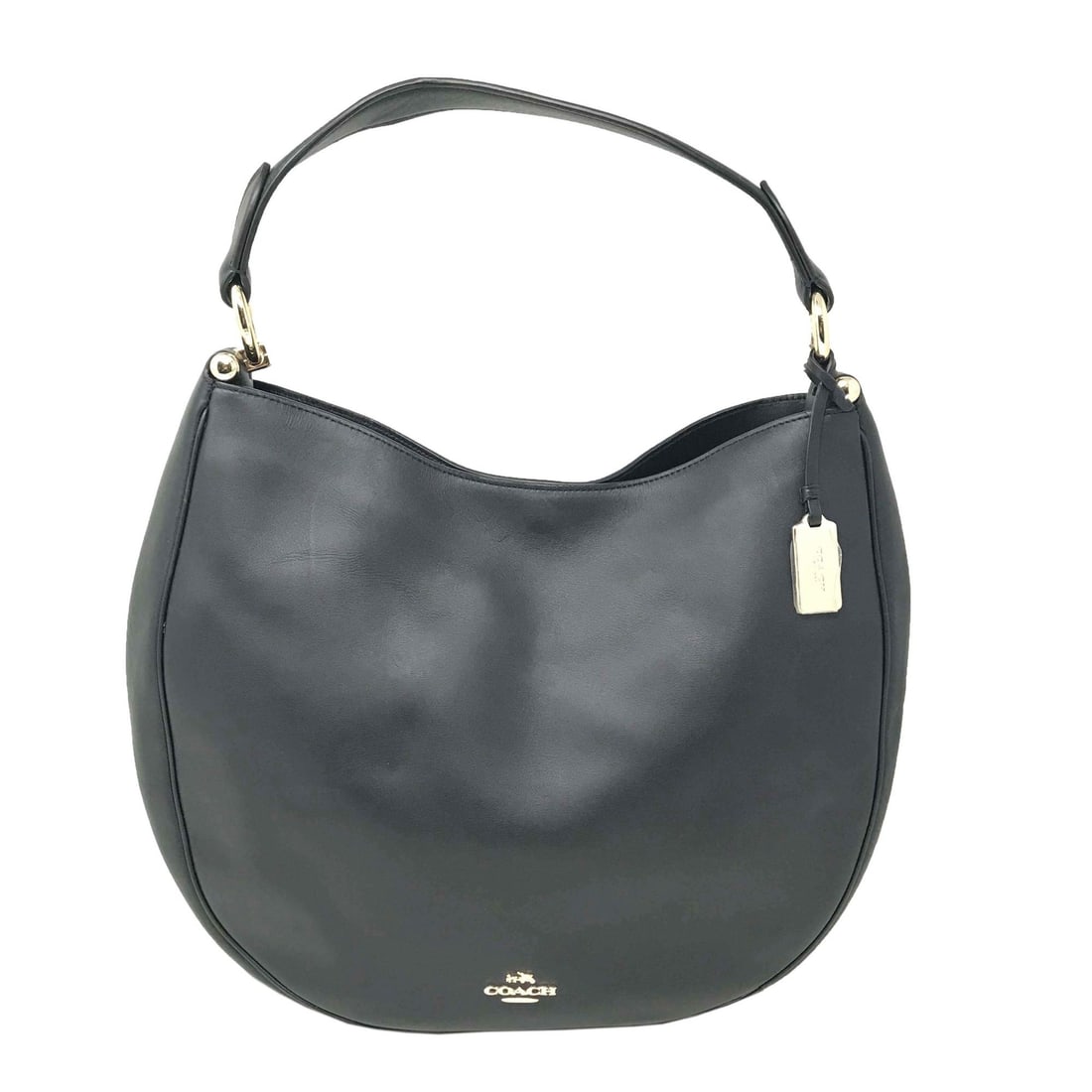 Coach Nomad Black Leather Hobo Bag 36026 with Adjustable Strap: Coach Nomad Black Leather Hobo Bag 36026 with Adjustable Strap Elevate your style with this Coach Black Leather Nomad Glovetanned Hobo Shoulder Bag. This chic handbag features a sleek black leather ex