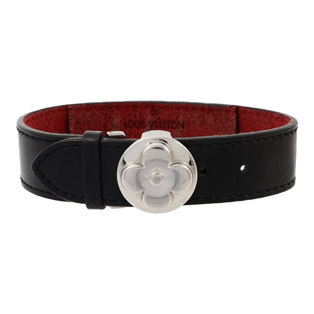 Louis Vuitton M99082 LV Vous Good Luck Black Calfskin Bracelet (1 of 12)