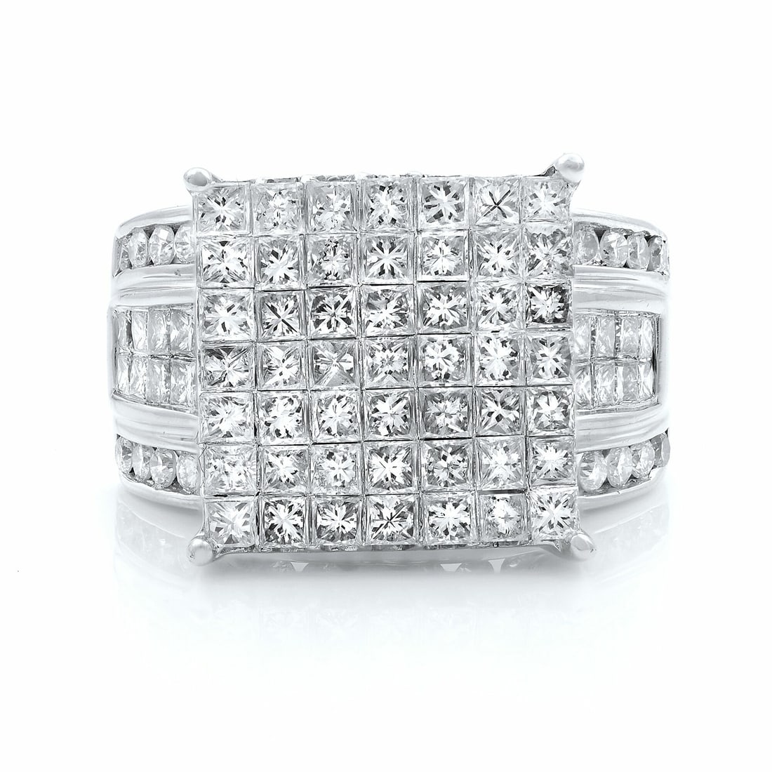 Rachel Koen 14K White Gold 3.00 Cttw Diamond Engagement Ring Size 8 (1 of 6)