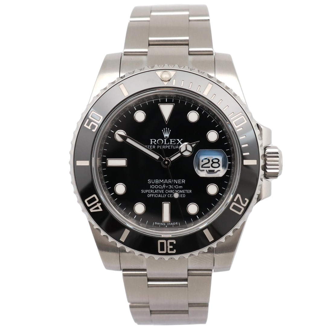 Rolex Submariner 116610LN Black Dial Steel Automatic Diver Watch 40mm: Rolex Submariner 116610LN Black Dial Steel Automatic Diver Watch 40mm This Rolex Submariner Date 40mm Automatic Steel Ceramic Watch (model 116610LN) is a pre-owned men's wristwatch in excellent condit