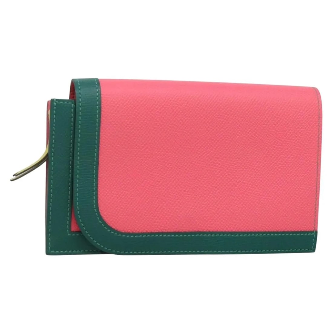 Hermes Camail pink Epsom leather wallet: Hermes Camail pink Epsom leather wallet The Hermes Camail Wallet crafted from pink Epsom leather offers a compact and elegant design for women. This wallet features a sleek profile with dimensions of 