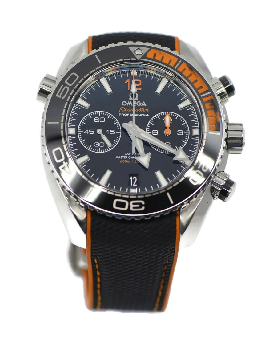 Omega Seamaster Planet Ocean 46mm Stainless Steel Watch 215.32.46.51.01.001 with Box and Papers: Omega Seamaster Planet Ocean 46mm Stainless Steel Watch 215.32.46.51.01.001 with Box and Papers This Omega Seamaster Planet Ocean wristwatch is a stunning example of luxury timekeeping. The watch feat