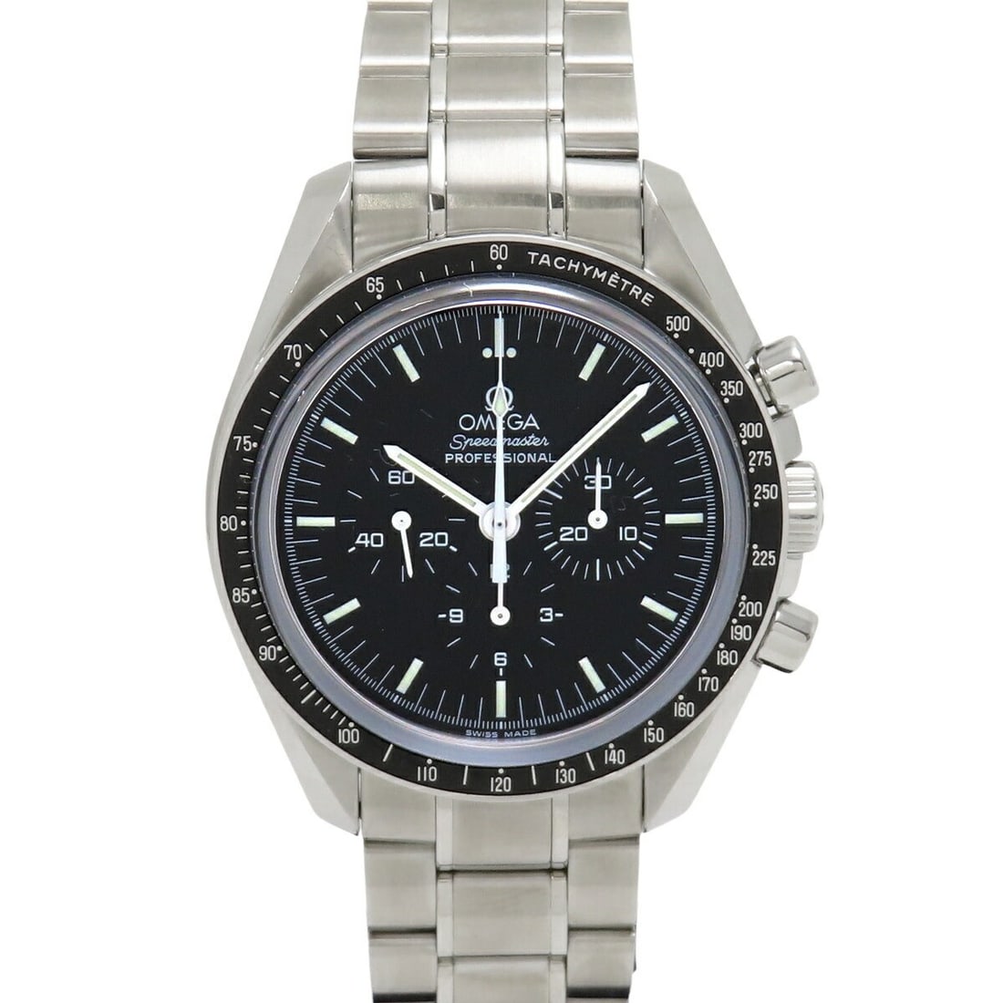 OMEGA 3573.50 Speedmaster Professional mens stainless steel wristwatch: OMEGA 3573.50 Speedmaster Professional mens stainless steel wristwatch This OMEGA Speedmaster Professional men's wristwatch, model 3573.50, is a pre-owned Swiss-made timepiece with a stainless steel c