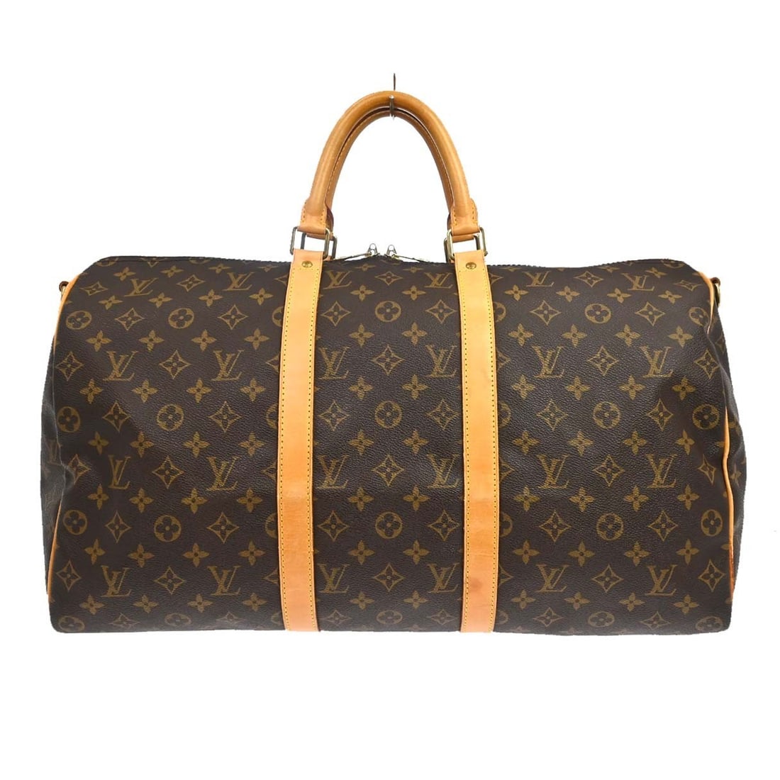 Louis Vuitton Keepall Bandouliere 50 Monogram Travel Bag M41416: Louis Vuitton Keepall Bandouliere 50 Monogram Travel Bag M41416 Vintage Louis Vuitton Keepall 50 Bandouliere travel handbag in Monogram canvas with leather handles and trim. This unisex bag features a