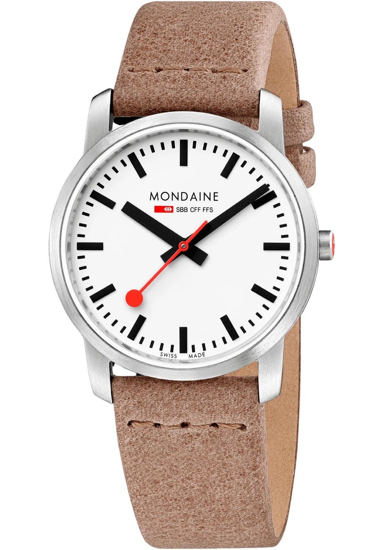 Mondaine Simply Elegant 36mm Quartz Ladies Watch Steel White Dial A400.30351.16SBG: Mondaine Simply Elegant 36mm Quartz Ladies Watch Steel White Dial A400.30351.16SBG Introducing the Mondaine Simply Elegant 36mm Steel White Dial Ladies Watch, a perfect blend of style and functionalit