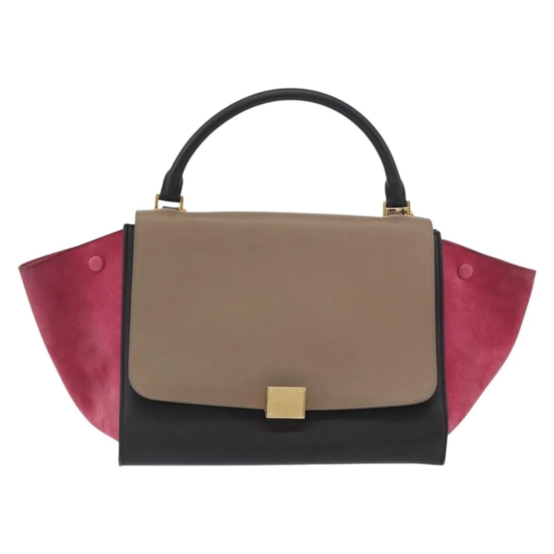 Celine Trapeze multicolour leather handbag: Celine Trapeze multicolour leather handbag This Celine Trapeze Bag features a multicolour design crafted from leather with suede accents. Designed for women, the bag offers spacious storage with a str