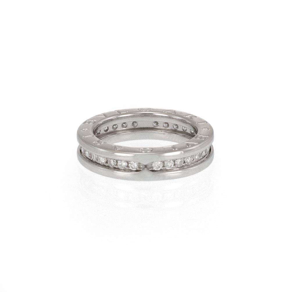 Bvlgari B Zero 1 18k Gold Diamond Band Ring EU 48 US 4.5 (1 of 4)