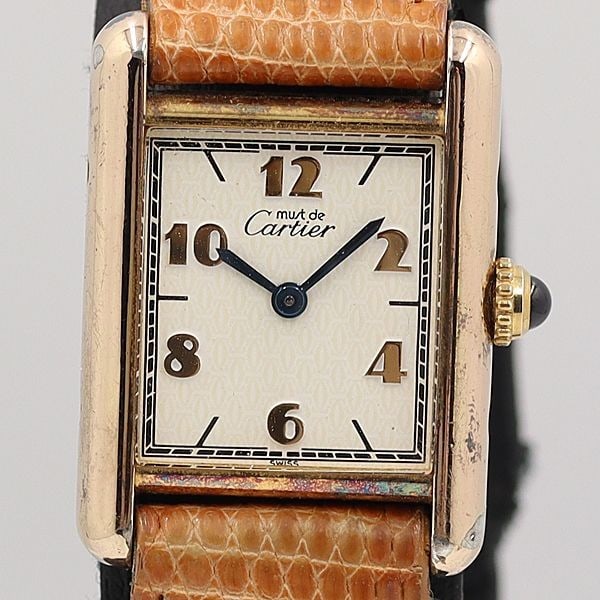 Cartier Must Tank 5057001 175151 Ladies Quartz Watch Silver Dial SV925: Cartier Must Tank 5057001 175151 Ladies Quartz Watch Silver Dial SV925 Pre-owned Cartier Must Tank ladies wristwatch with a silver dial and quartz movement. The watch is made of SV925 and originates f