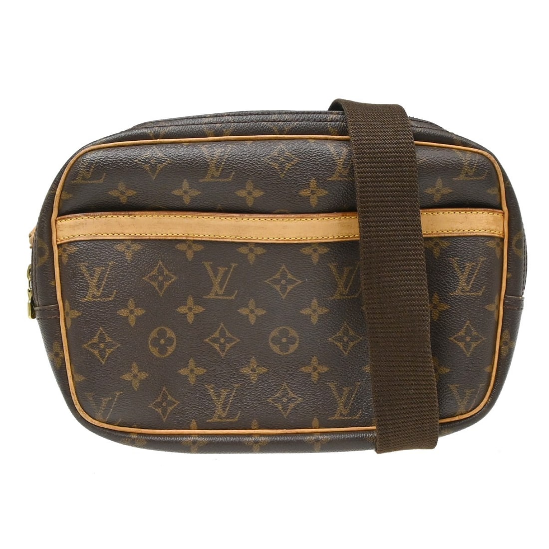 Louis Vuitton Reporter PM Monogram Canvas Crossbody Bag M45254: Louis Vuitton Reporter PM Monogram Canvas Crossbody Bag M45254 Vintage Louis Vuitton Reporter PM shoulder bag in Monogram canvas and leather with a zip closure and adjustable crossbody strap. The bag 