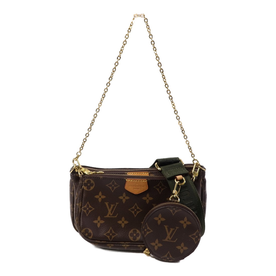 Louis Vuitton M44813 Multi Pochette Monogram 2 Way Shoulder Bag: Louis Vuitton M44813 Multi Pochette Monogram 2 Way Shoulder Bag Louis Vuitton LV Multi Pochette Accessoires 2 Way Shoulder Bag, model M44813, in Monogram and PVC coated canvas. The bag is presented in