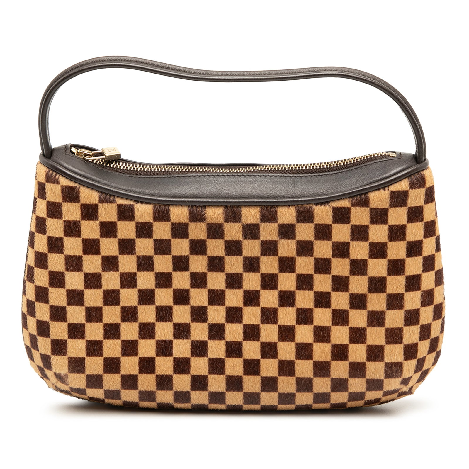 Louis Vuitton Damier Sauvage Tigre pony hair bag: Louis Vuitton Damier Sauvage Tigre pony hair bag This Louis Vuitton Damier Sauvage Tigre bag features a distinctive damier pattern crafted from pony hair, complemented by a flat leather handle. The ba