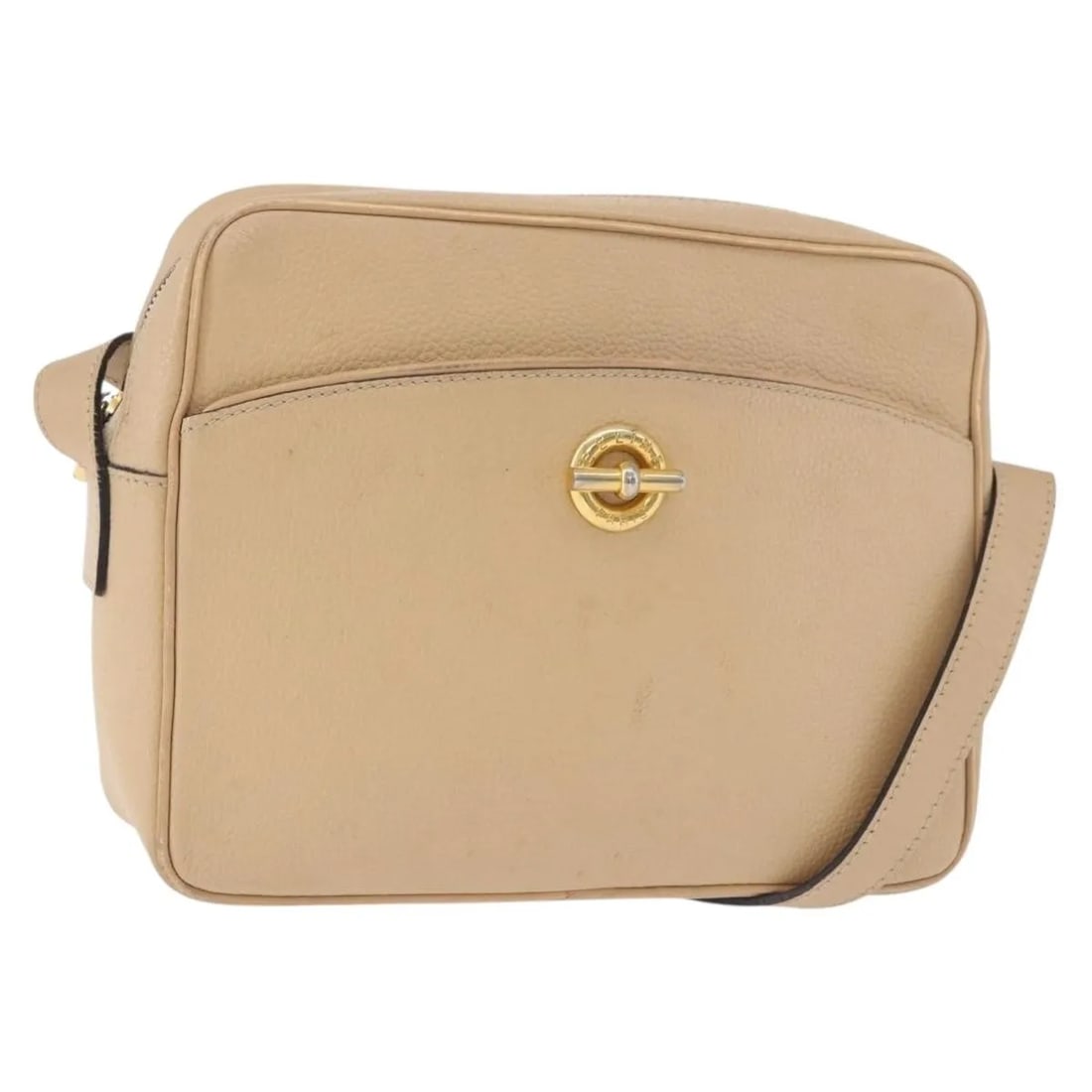 Celine Vintage Beige Leather Shoulder Bag: Celine Vintage Beige Leather Shoulder Bag Vintage Celine leather bag in beige with a compact silhouette and Italian craftsmanship. This women's bag is offered in fair condition with visible signs of u