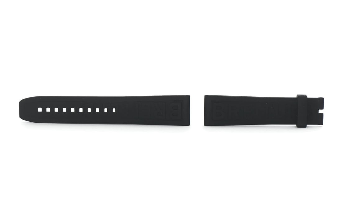 Breitling 22mm Black Rubber Wristwatch Band (1 of 2)