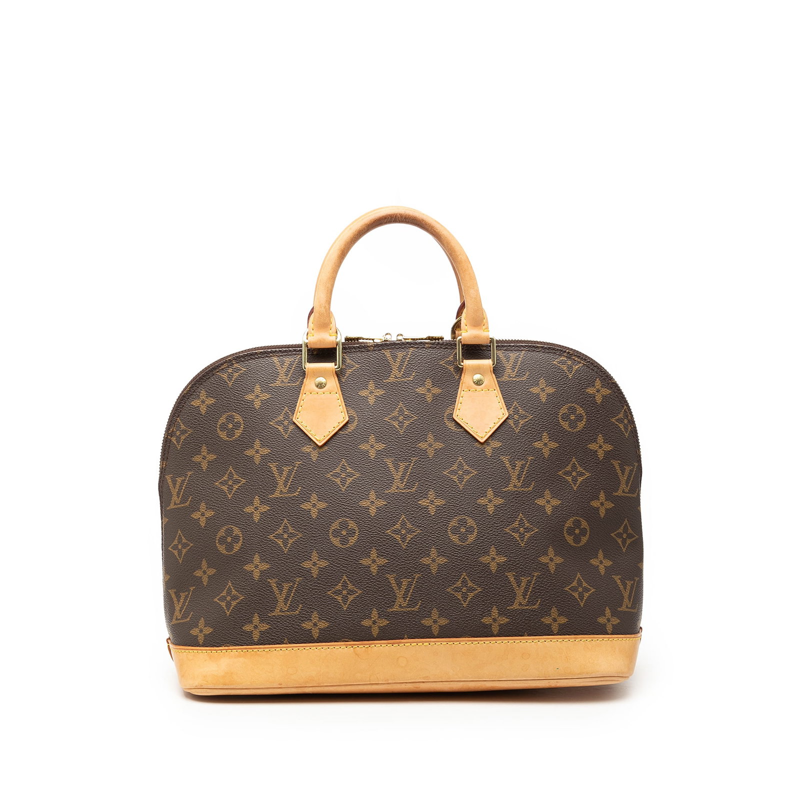 Louis Vuitton Alma PM Monogram Canvas Bag: Louis Vuitton Alma PM Monogram Canvas Bag This Louis Vuitton Monogram Alma PM handbag features the iconic monogram canvas body with vachetta leather trim and rolled vachetta leather handles. It is des