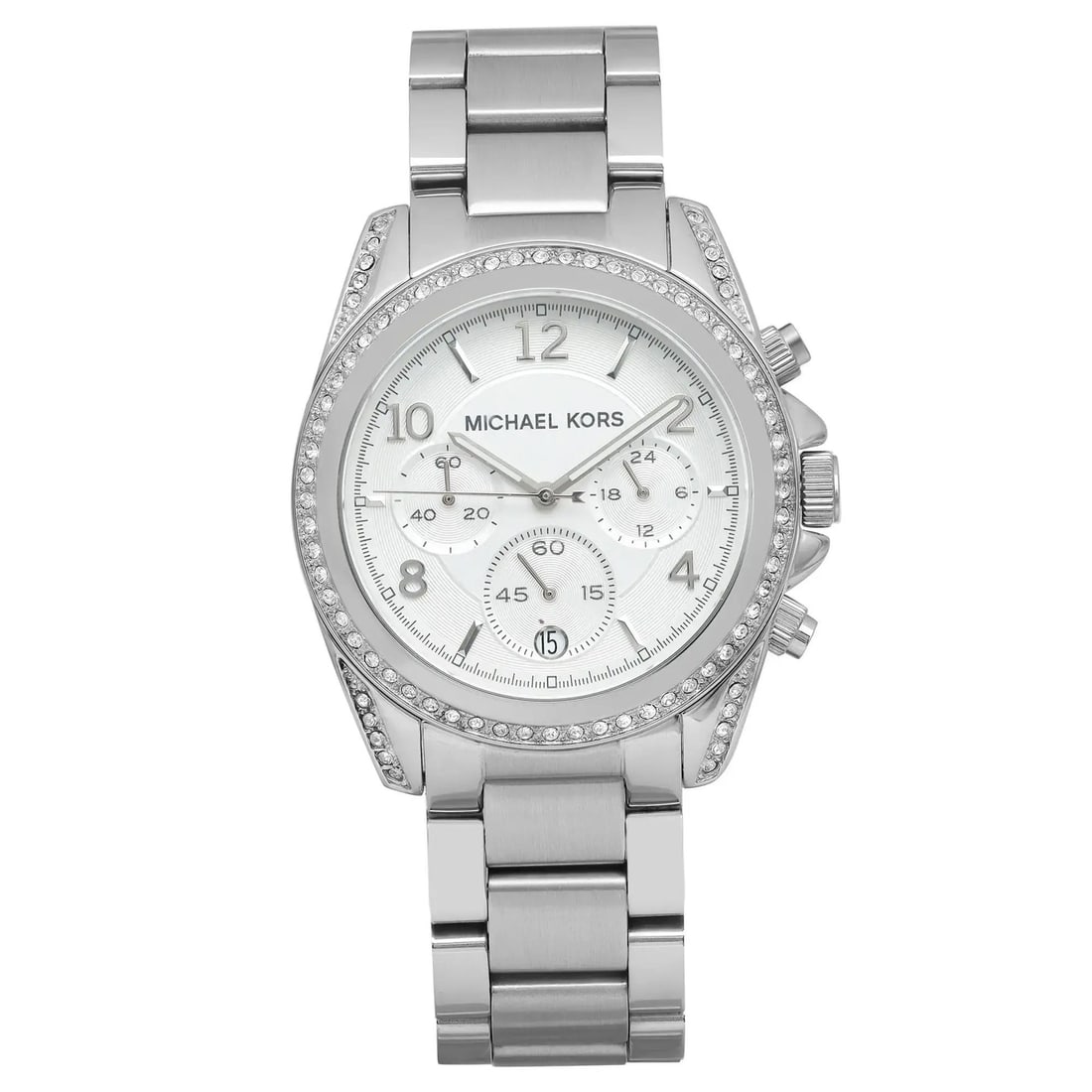 Michael Kors Blair MK5165 39mm Quartz Ladies Watch Silver Dial Gray Stainless Steel: Michael Kors Blair MK5165 39mm Quartz Ladies Watch Silver Dial Gray Stainless Steel This Michael Kors Blair Steel watch combines elegance and functionality in a stylish accessory. Featuring a 39mm rou