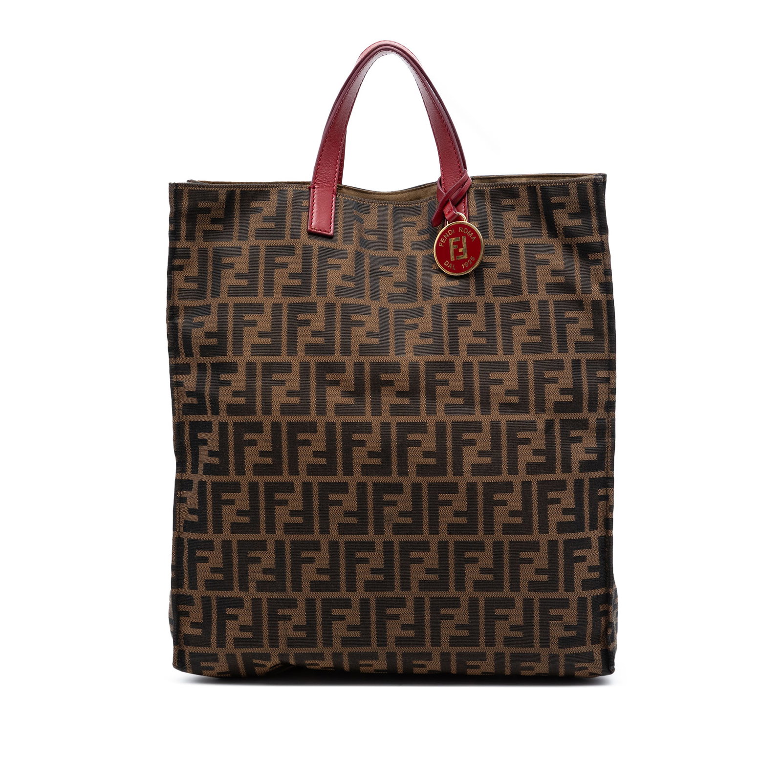 Fendi Zucca Brown Canvas Tote Bag: Fendi Zucca Brown Canvas Tote Bag This Fendi Zucca Canvas Shopping Tote features a canvas body with the iconic Zucca pattern, flat leather handles, and an open top design. The bag is crafted in Italy 