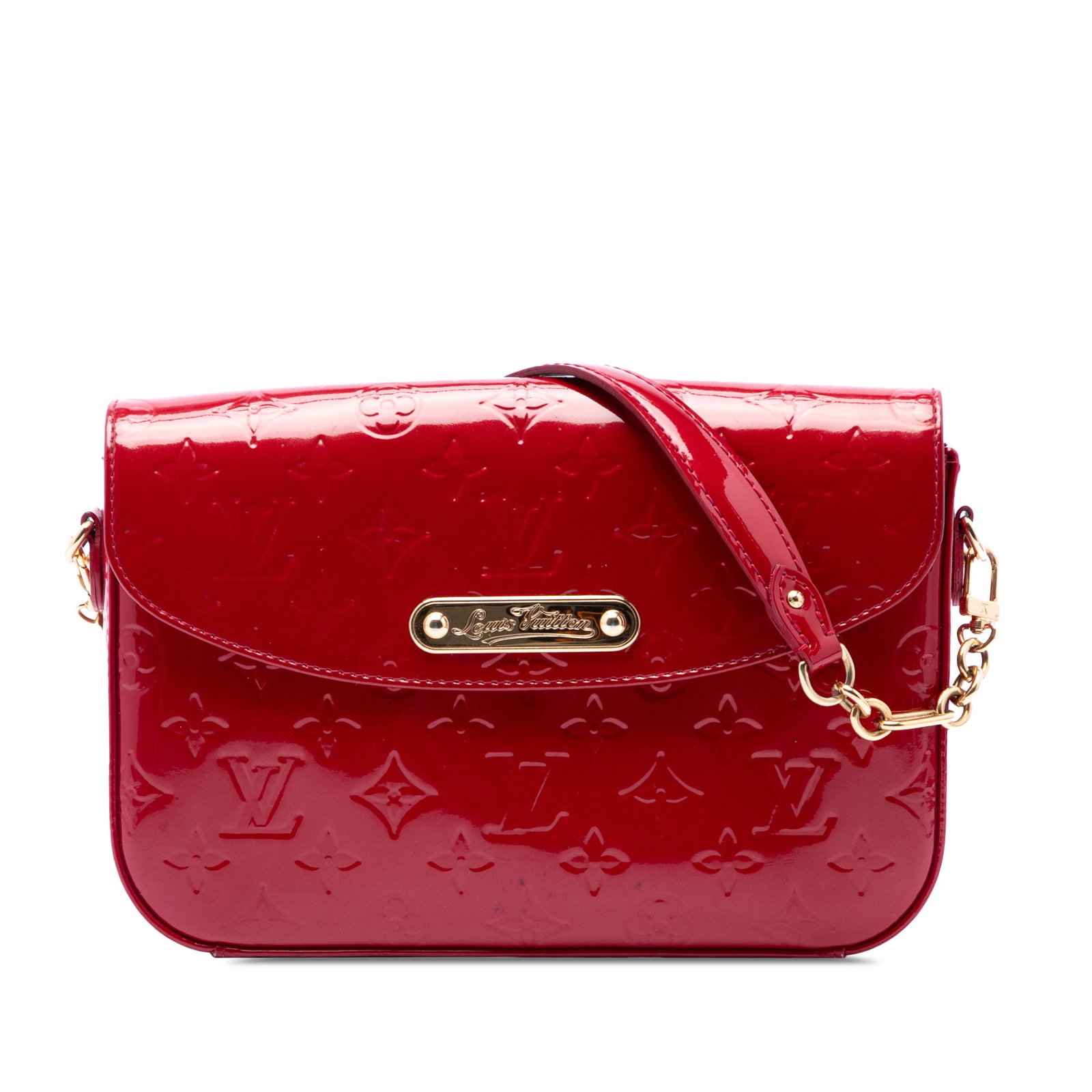 Louis Vuitton Rodeo Drive red Monogram Vernis leather shoulder bag (1 of 6)
