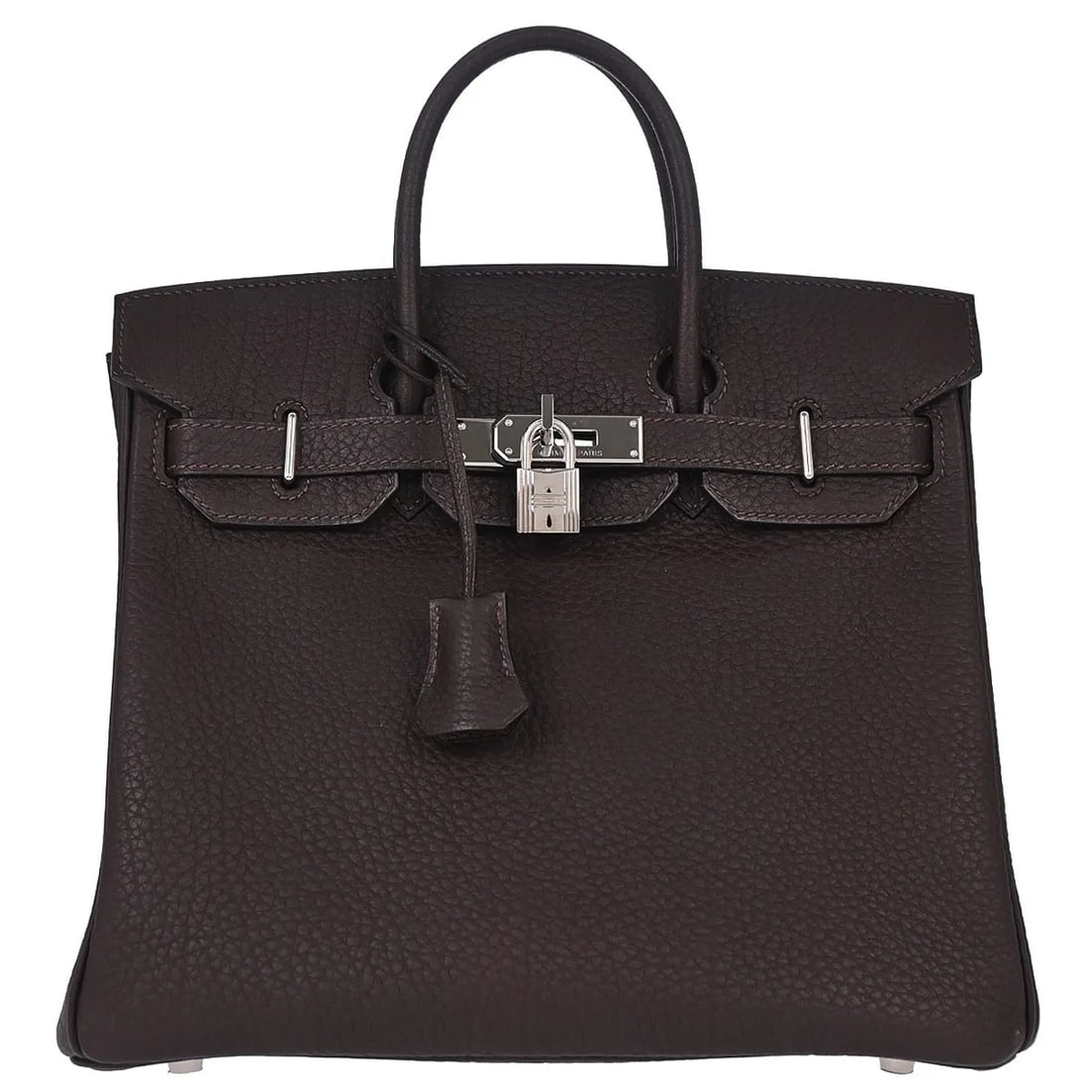 Hermes HAC Birkin leather handbag with palladium hardware (1 of 16)