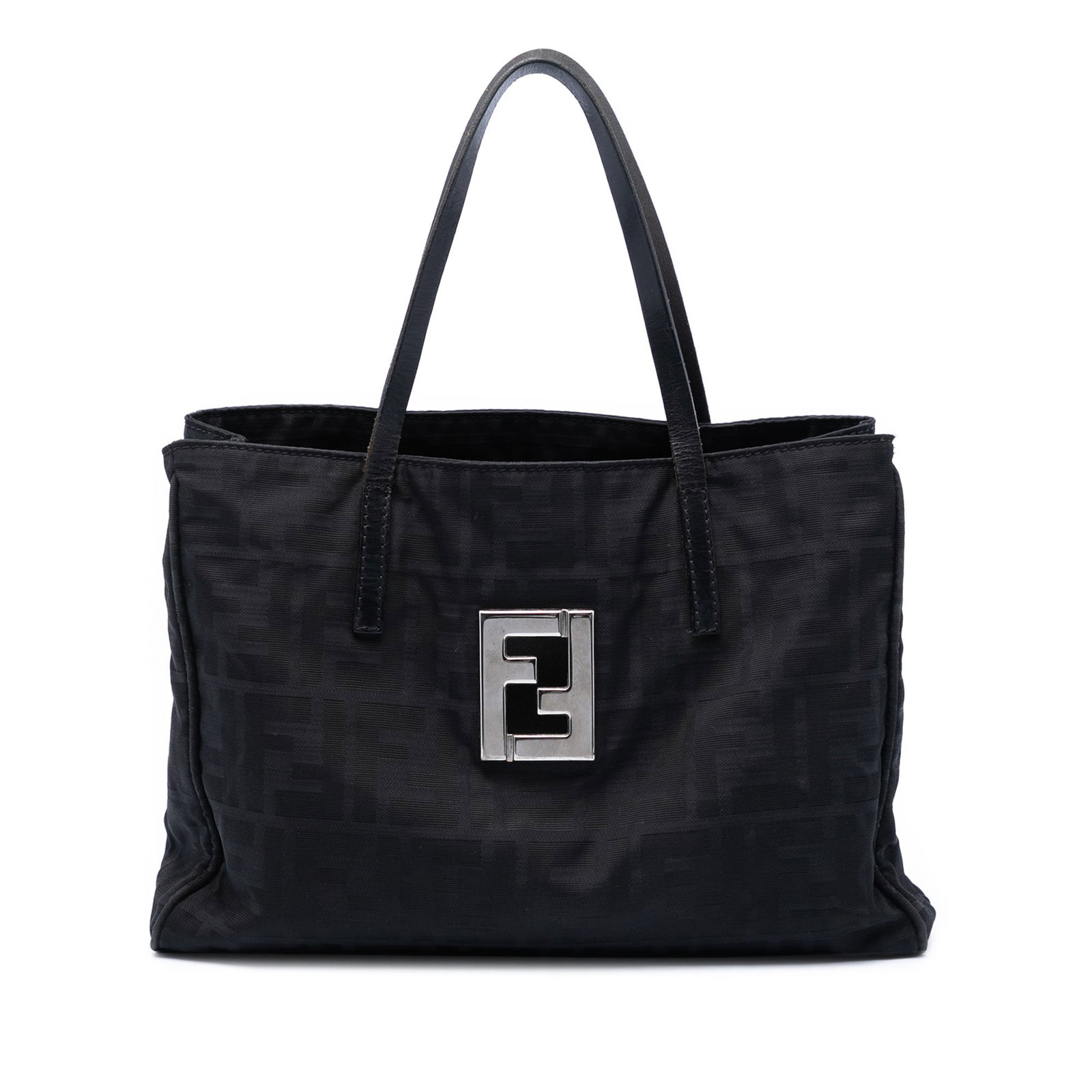 Fendi Zucca canvas tote bag with leather straps (1 of 6)