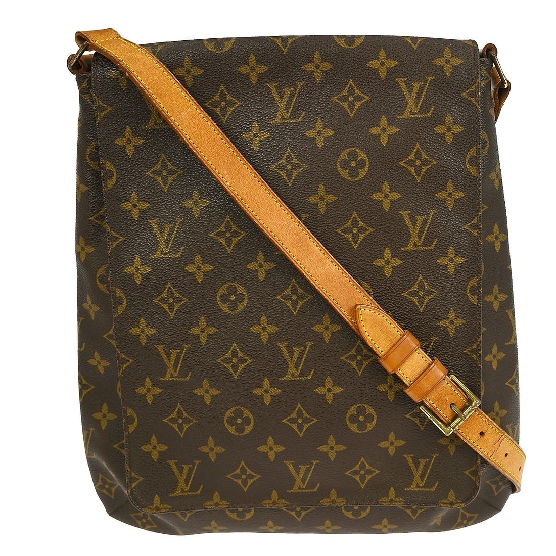 Louis Vuitton Musette Monogram Canvas Shoulder Bag M51256: Louis Vuitton Musette Monogram Canvas Shoulder Bag M51256 Louis Vuitton Musette shoulder bag in Monogram canvas with leather handle/strap, made in France. It features a zip closure, one inside pocket,