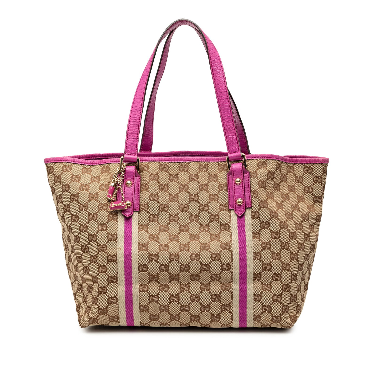 Gucci Jolicoeur Large Tote Bag in GG Canvas with Leather Trim: Gucci Jolicoeur Large Tote Bag in GG Canvas with Leather Trim This Gucci Large GG Canvas Jolicoeur Tote features a beige canvas body with leather trim, flat leather straps, an open top, and interior z